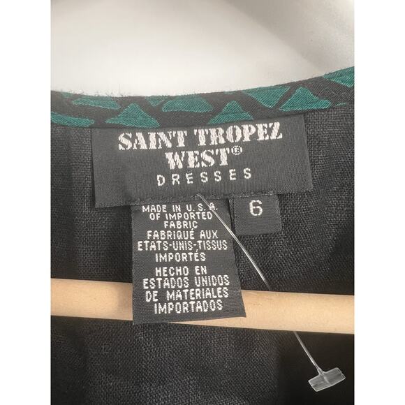 San Tropez West Boho Art To Wear Button Front Maxi Dress 6 Boho Festival Sz 6 - Picture 3 of 3